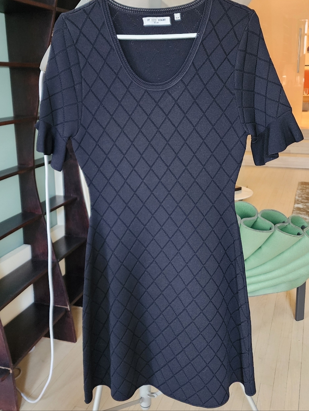 Opening Ceremony Black Scoop Neck Knit Dress
